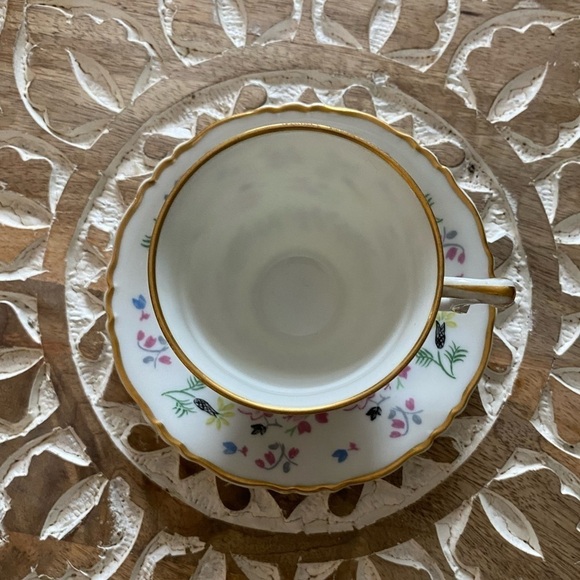 HAVILAND LIMOGES FRANCE BLUE BELL Cup & Saucer Sets X3 - Picture 6 of 12